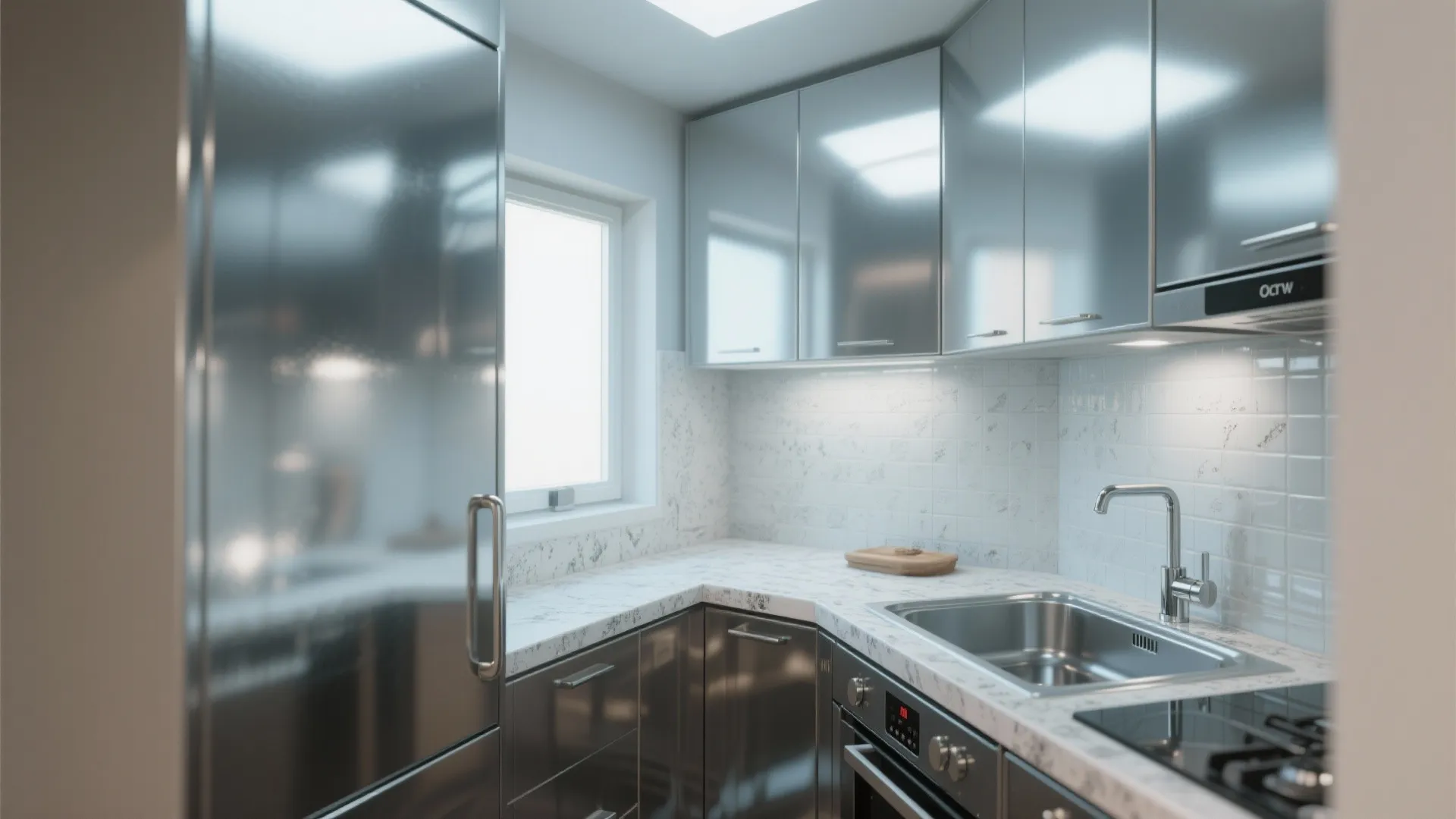 5. Durable high-gloss surfaces for kitchen nooks