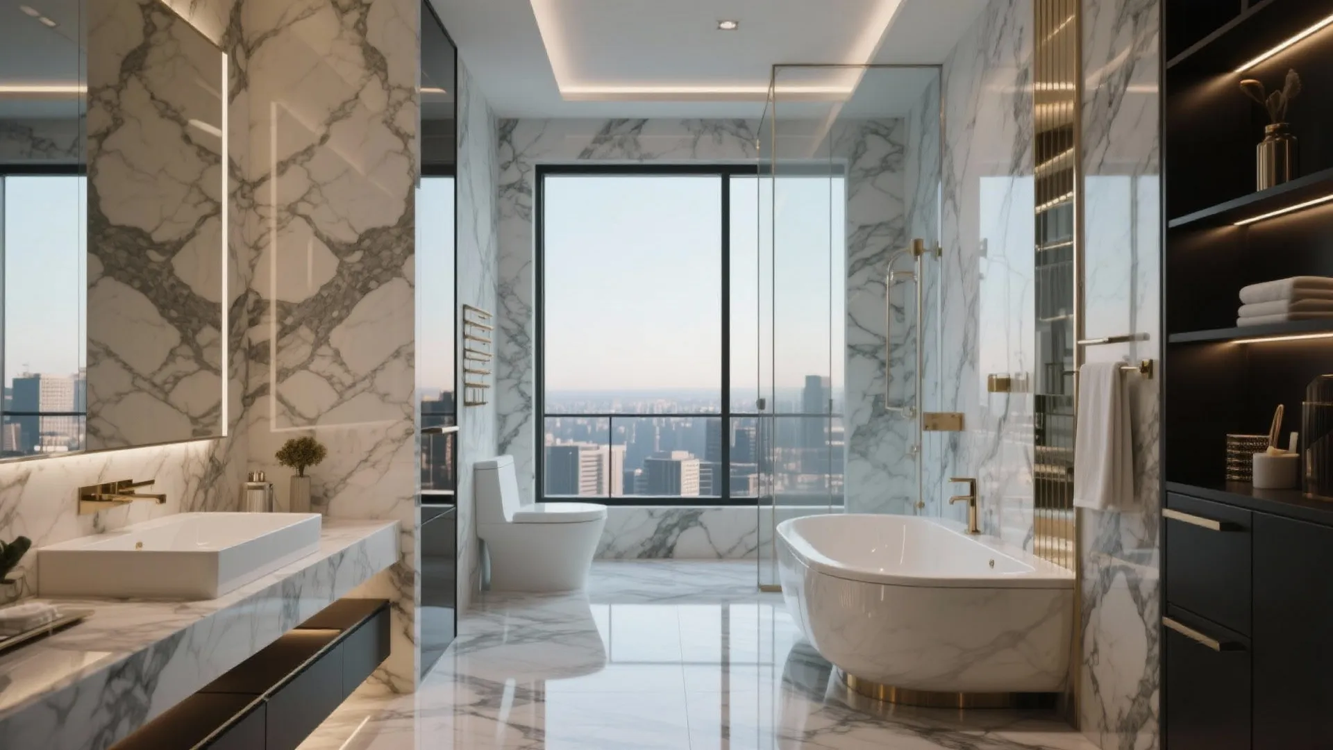 3. Large-format Glossy Slabs