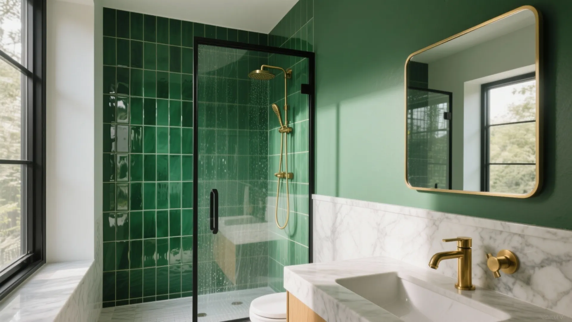 Idea 2: Glossy-in-Wet Zones, Matte-in-Dry