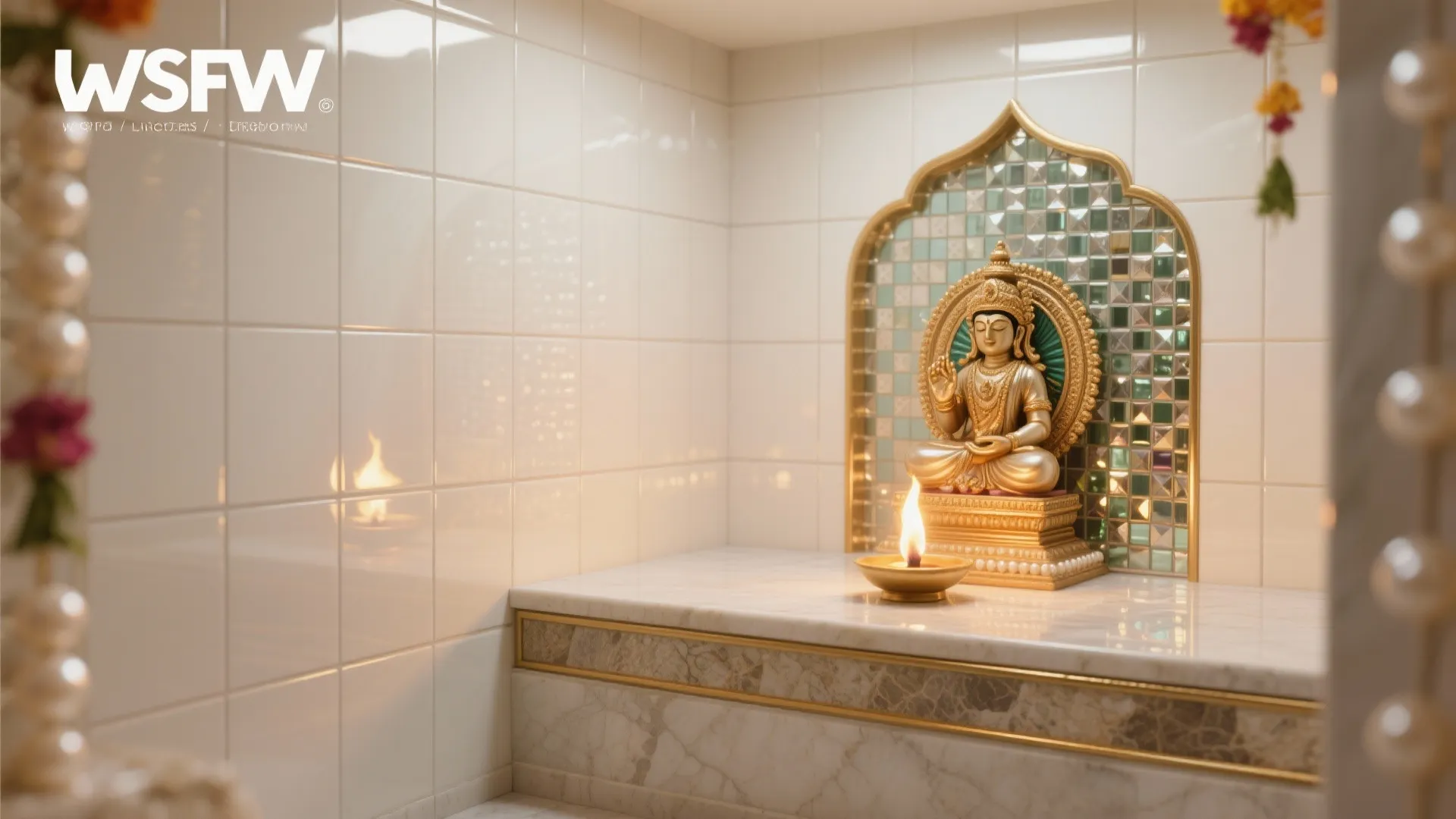 Glossy Glaze or Glass Mosaic for a Radiant Focus