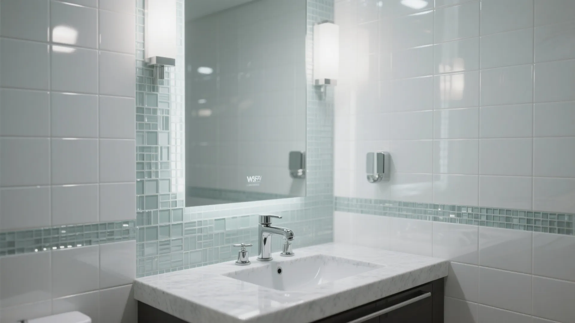 High-gloss ceramics and glass mosaics (amplify light)