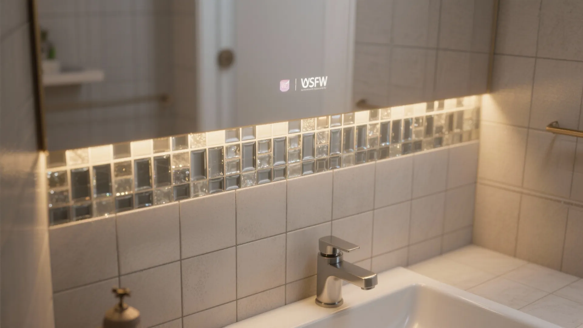 Light-Bouncing Mosaic Accents in Wet Zones