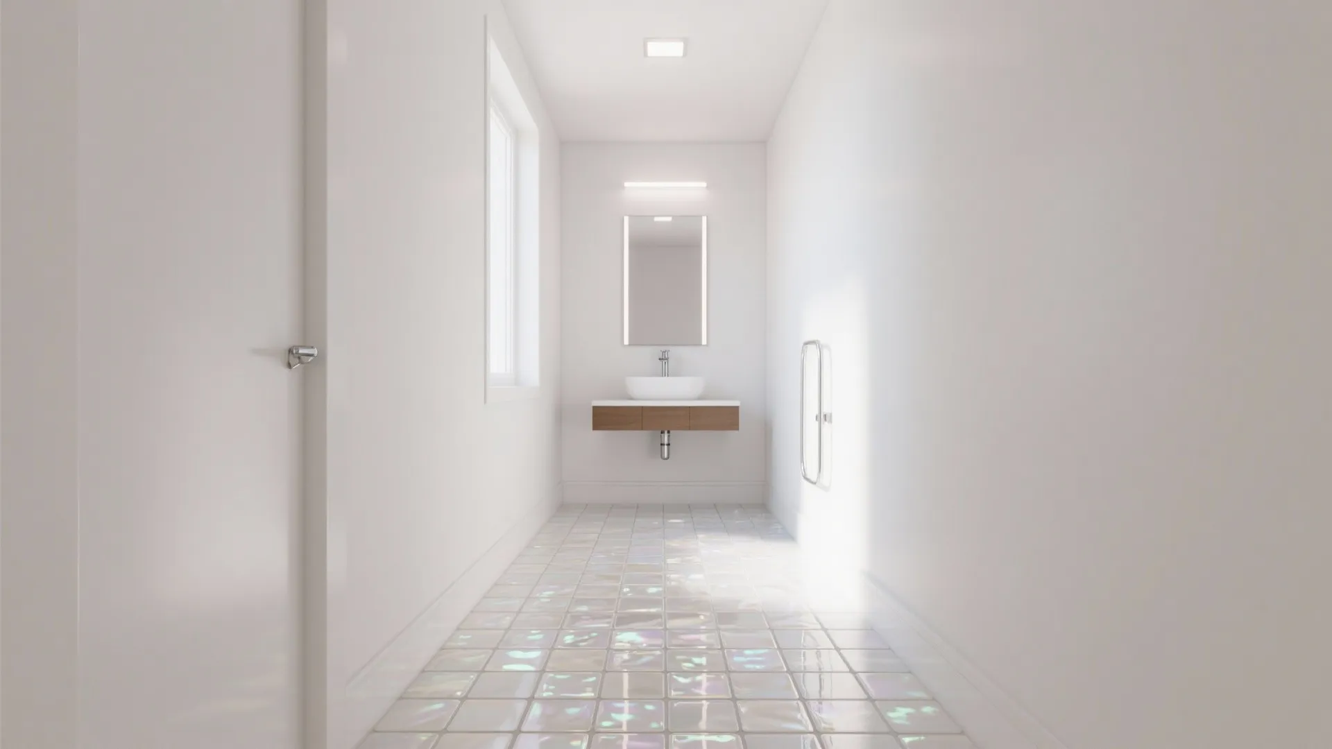 High-gloss mosaic tiles that bounce light