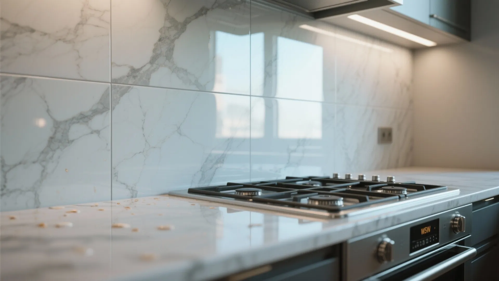 2. Glossy Large-Format Slabs