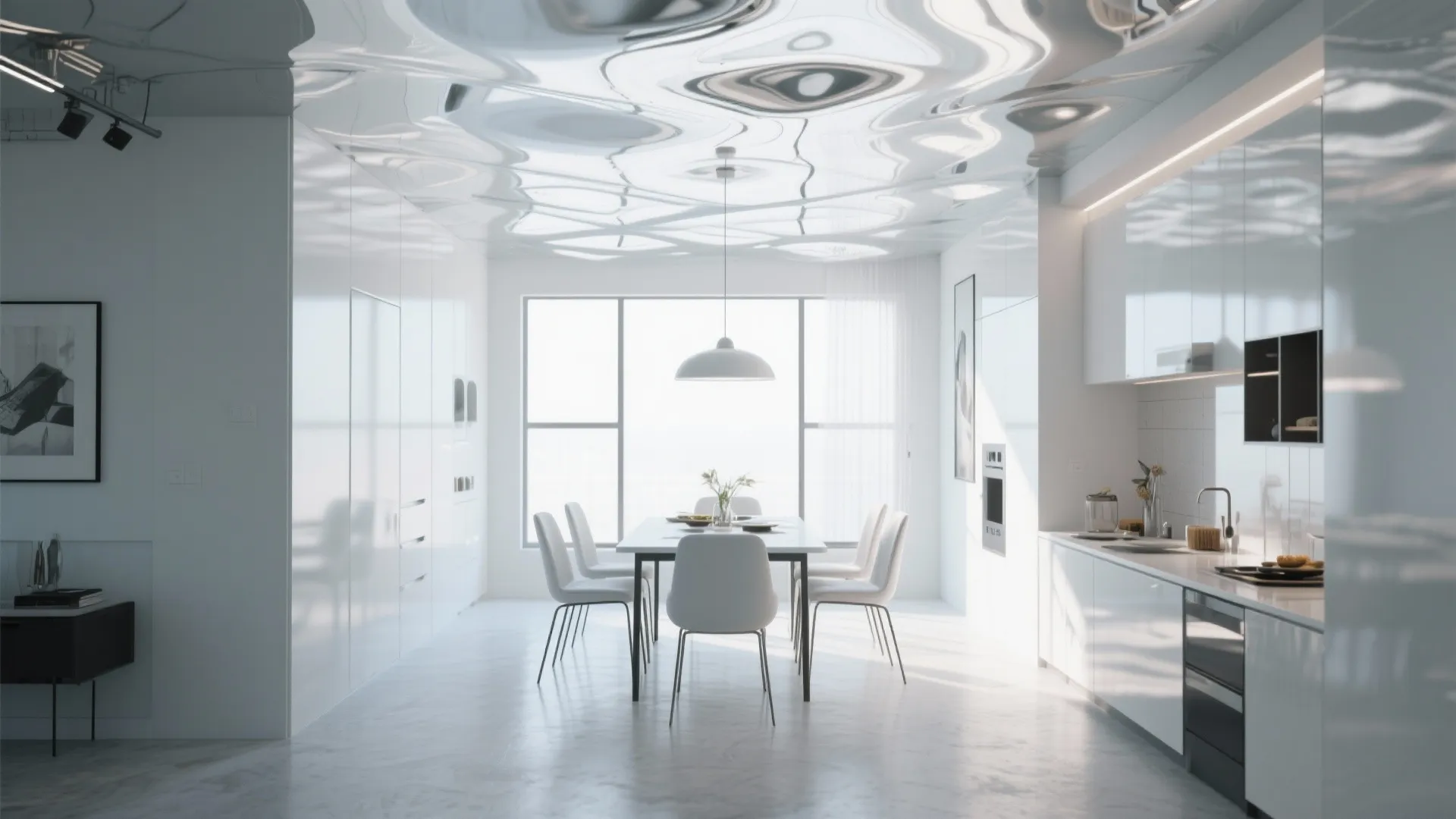 3. Glossy Stretch Ceiling