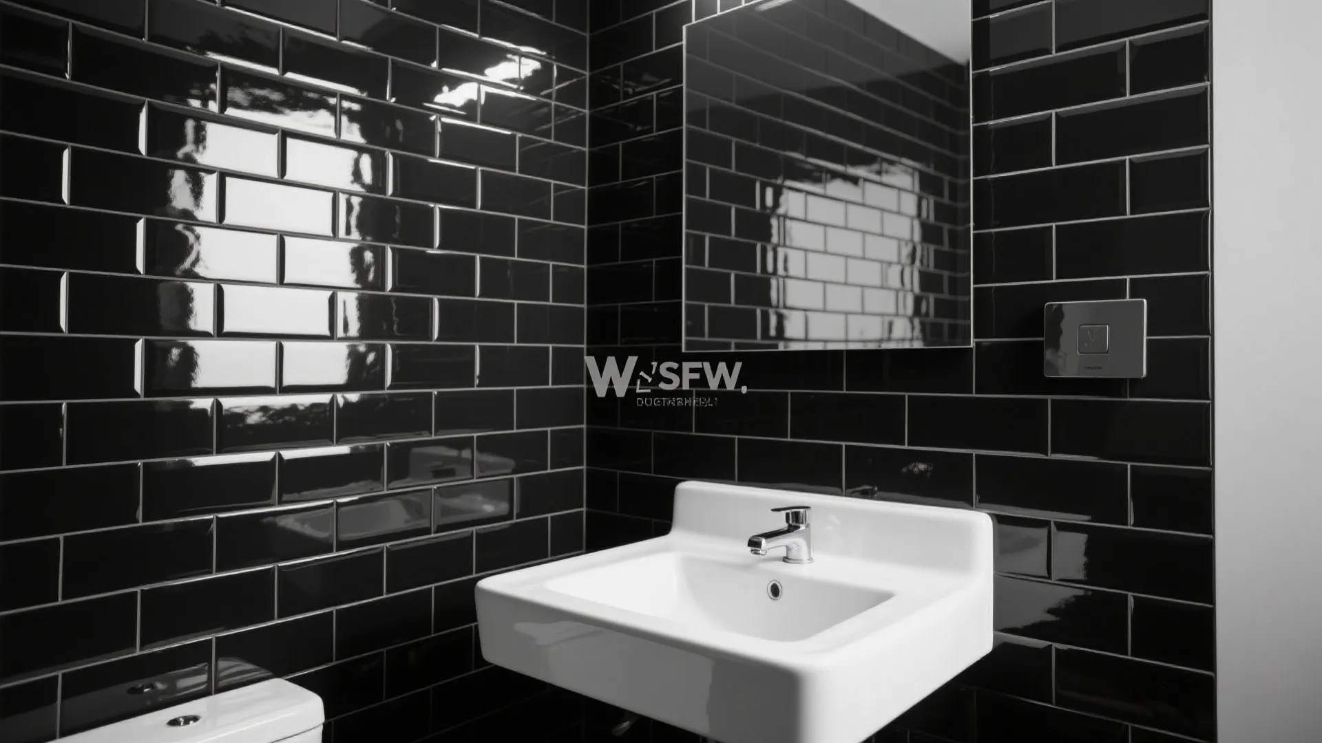 3. Glossy Subway Tiles with Dark Grout