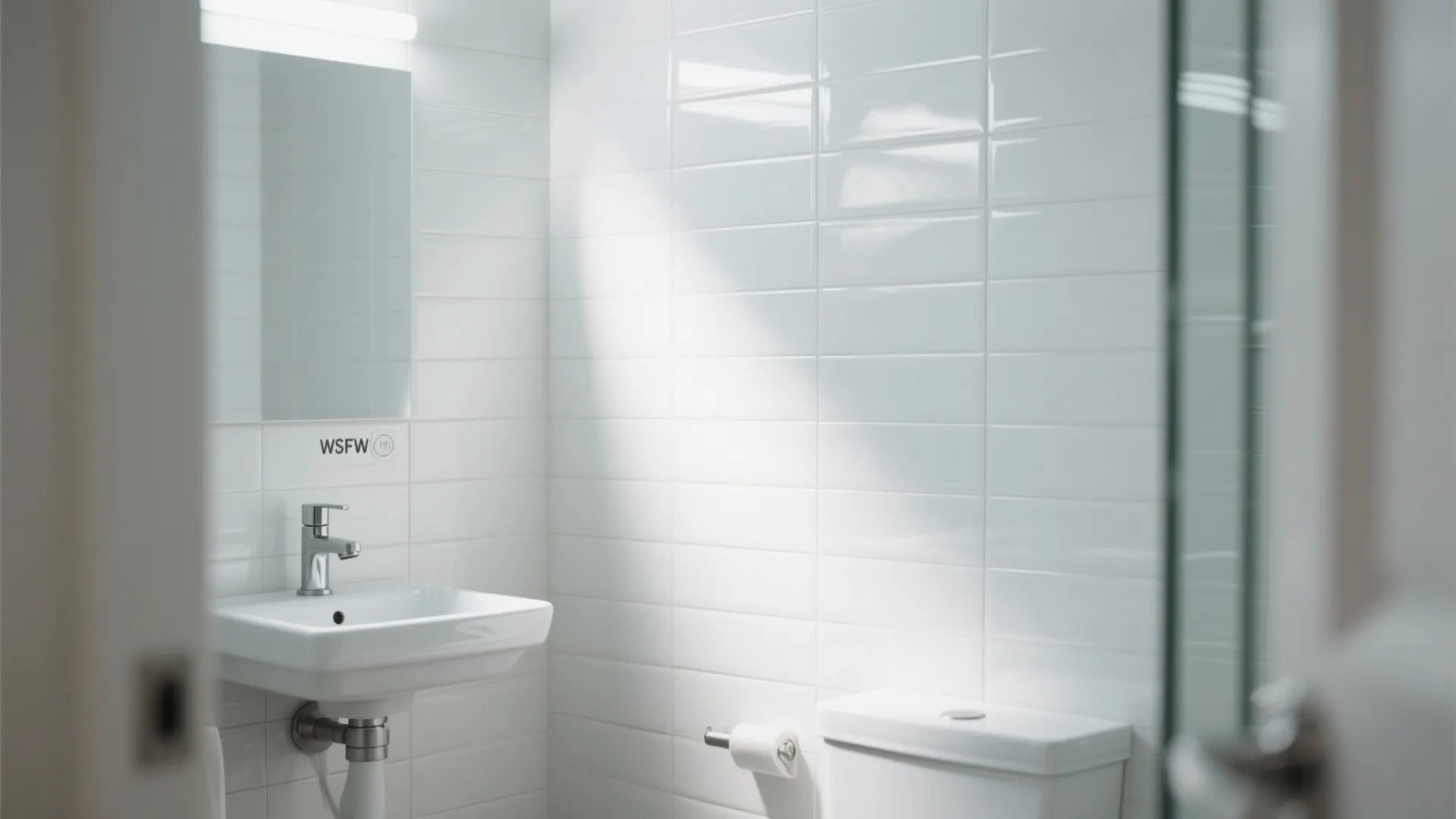 1. Glossy White Subway Tiles