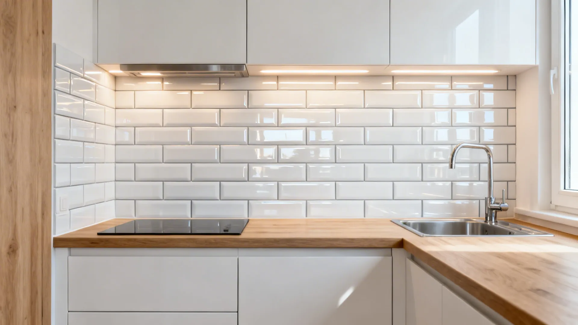 Glossy Subway with Tight Grout for Light Bounce