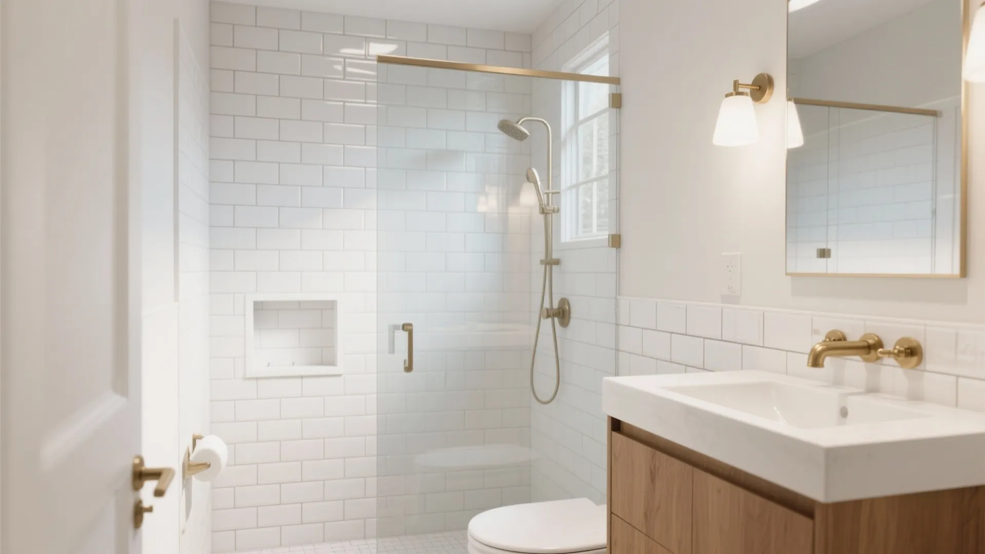 Glossy Subway Tile Walls for Extra Brightness
