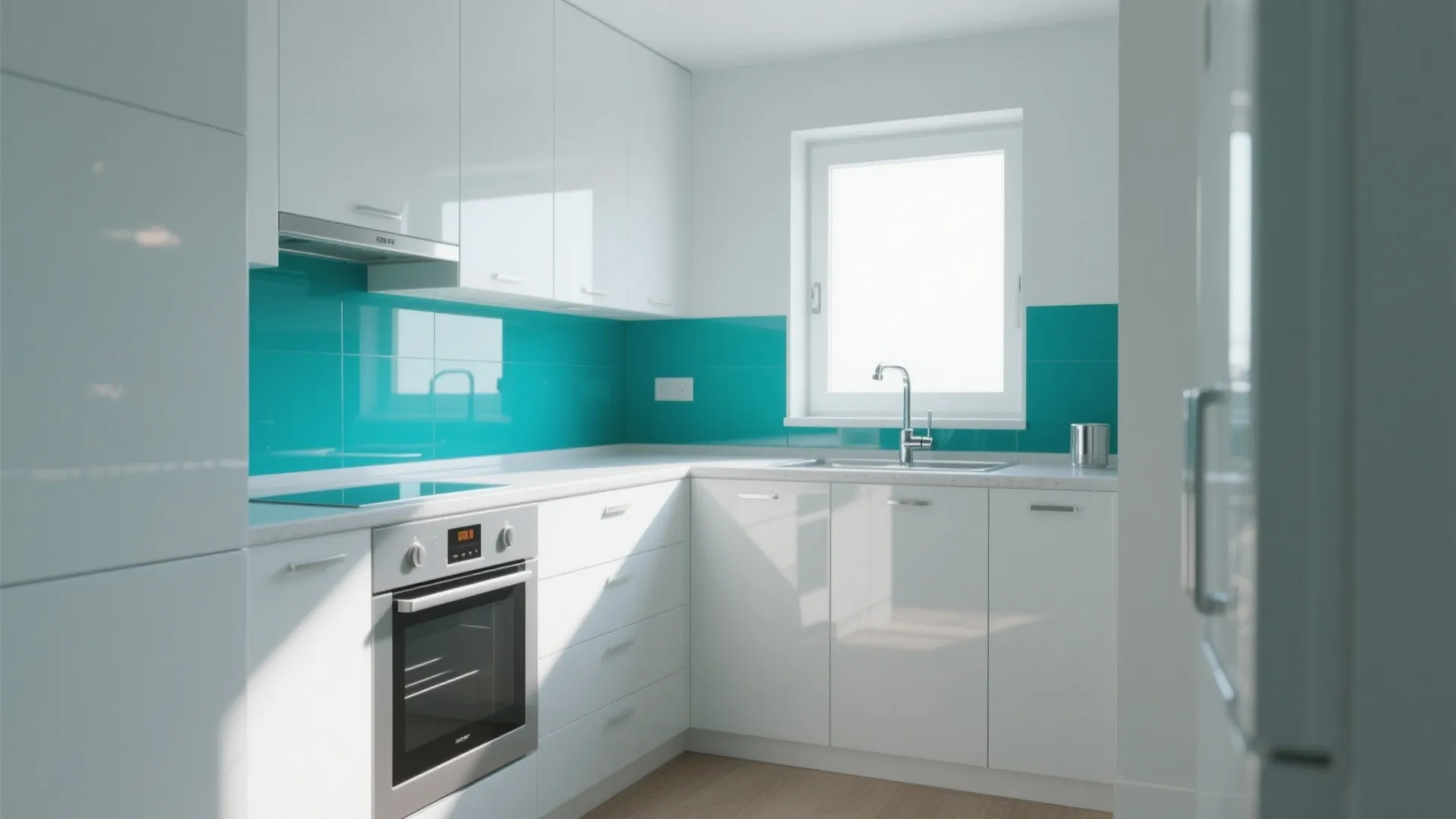 3. Glossy Teal for a Modern Edge