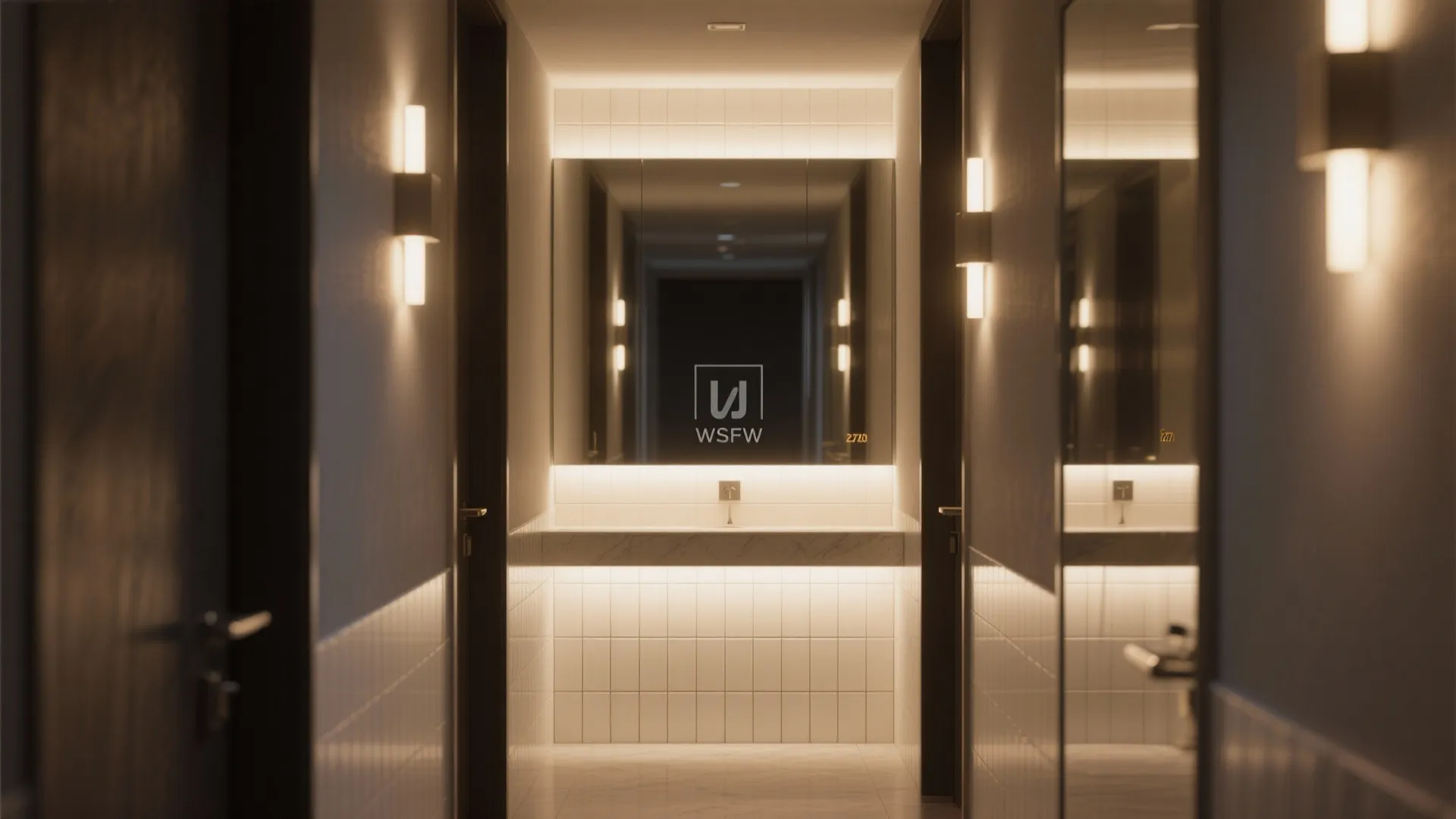 Glossy Tiles + Mirrors to Boost Light