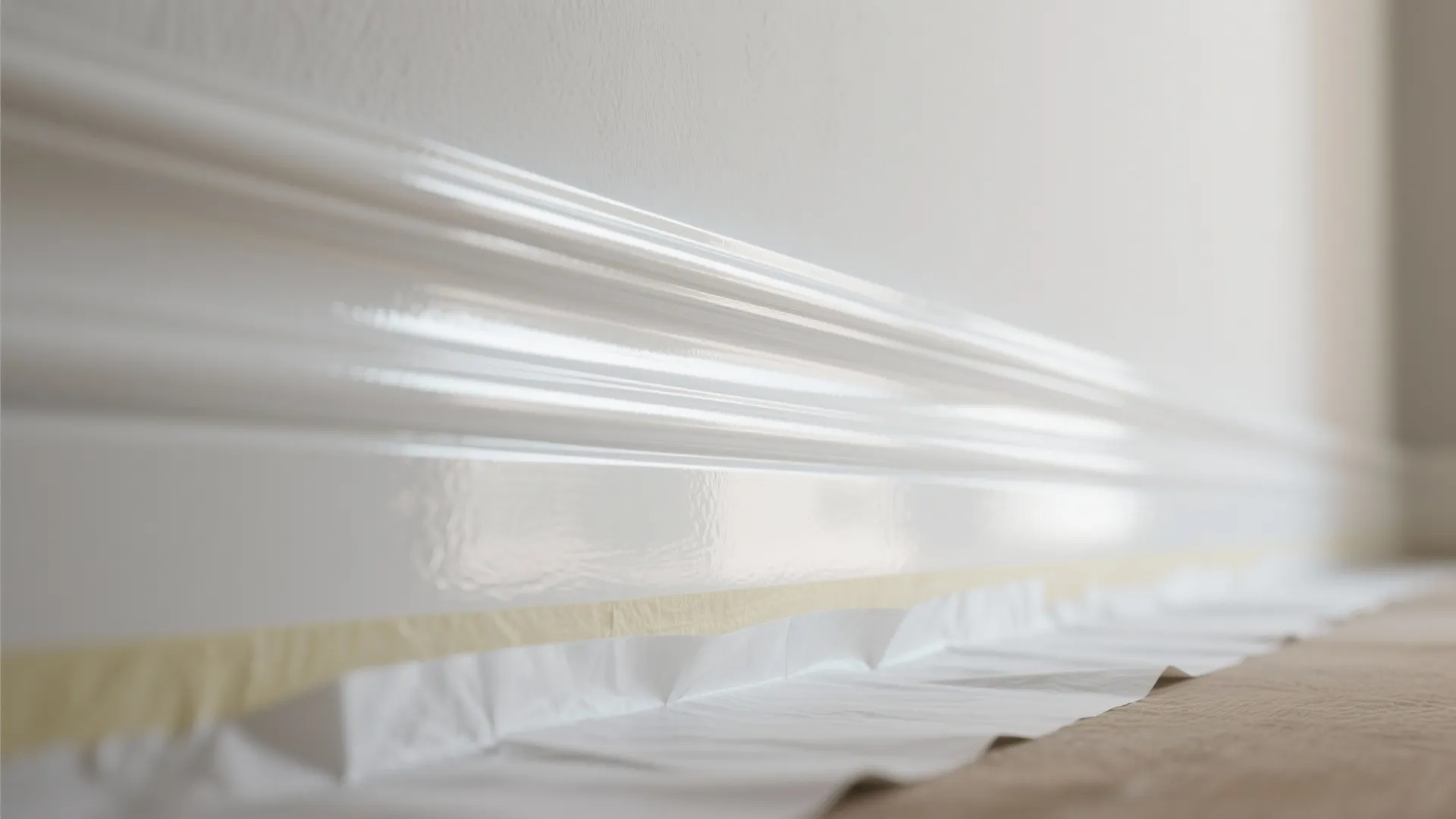 2. Paint moulding first when using high-gloss trim