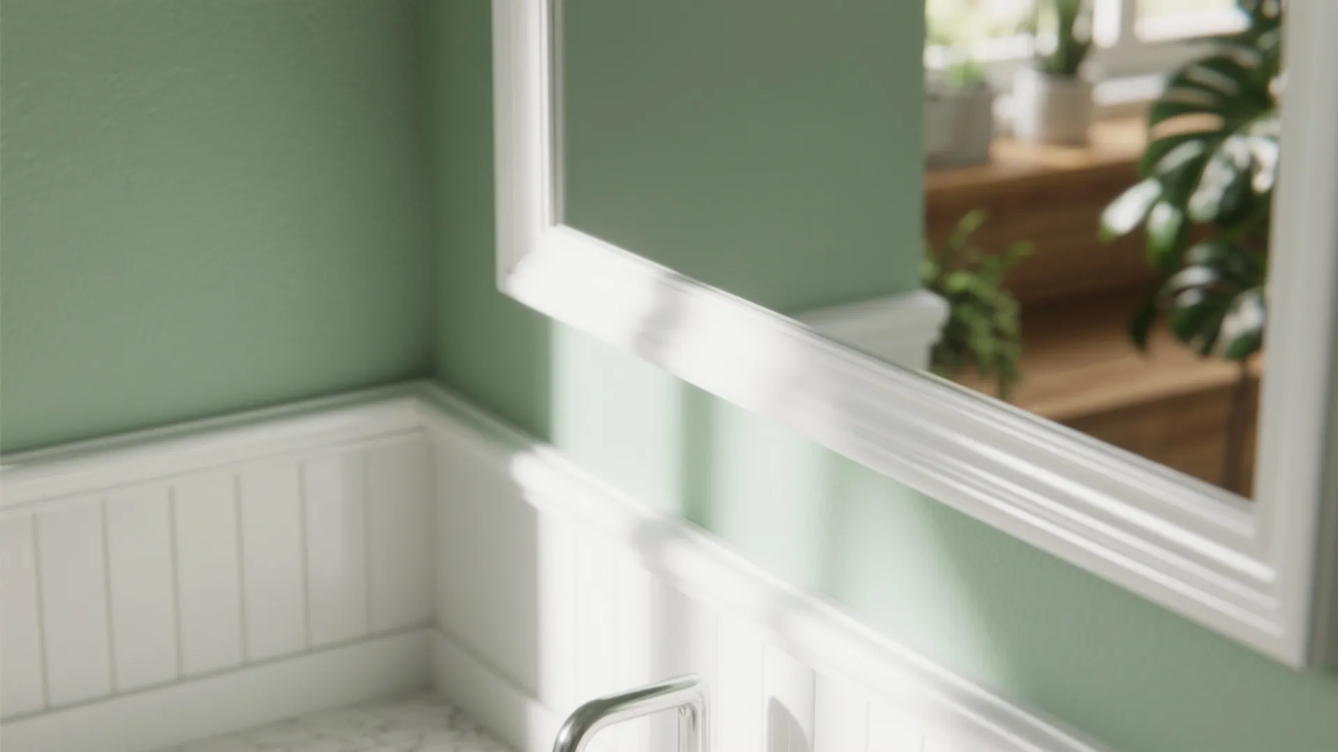 5. Glossy Trim and Reflective Surfaces to Brighten