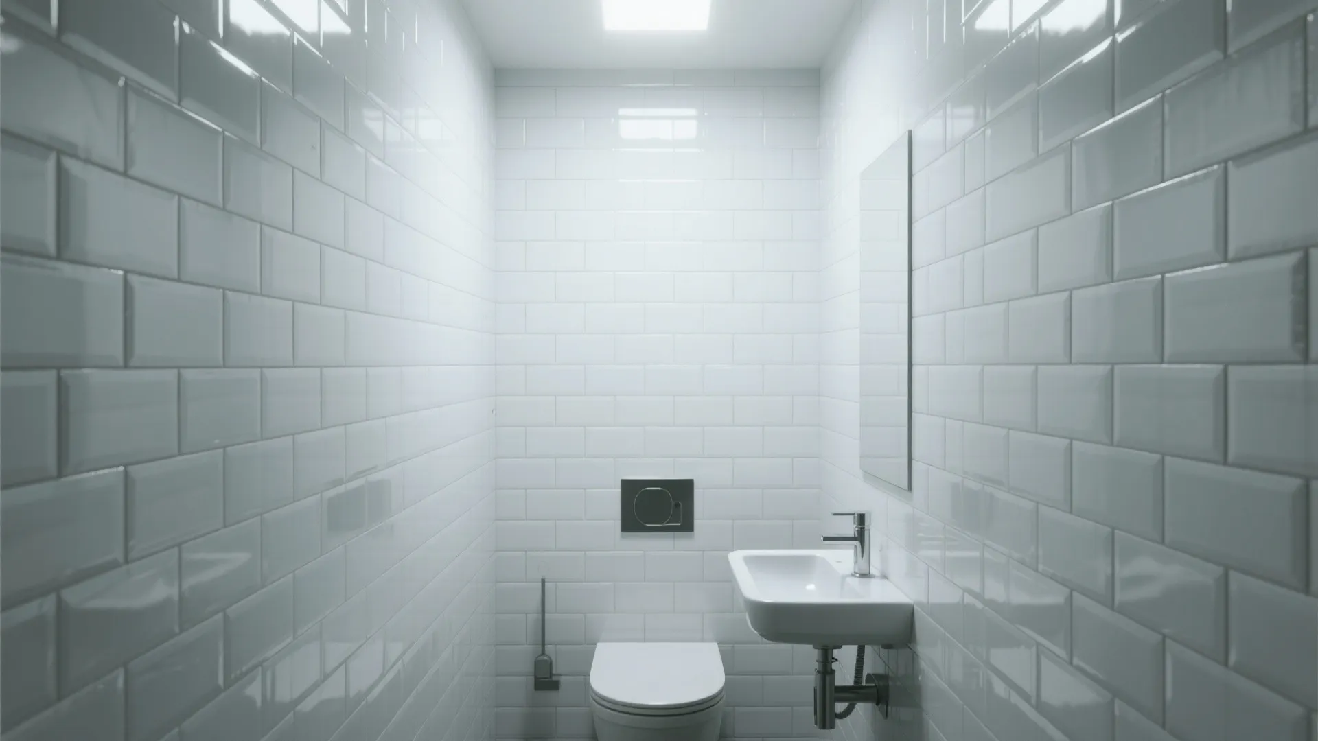 1. Glossy Subway Tiles with a Twist