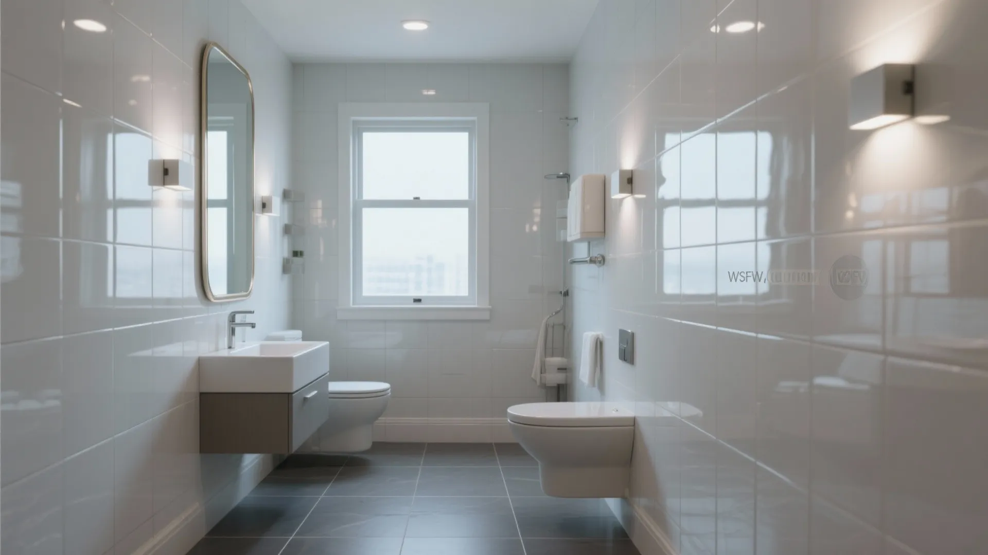 High-gloss wall tiles for light bounce