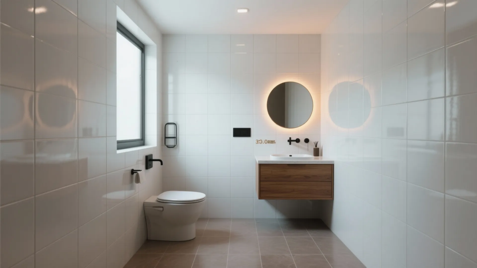 2) Glossy Walls + Matte Floors for Balanced Light