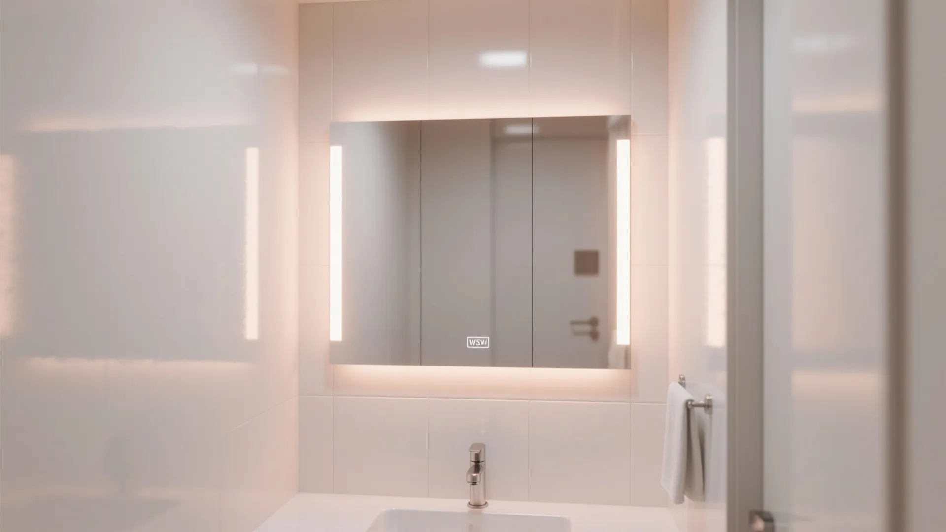 Glossy accent wall to bounce light