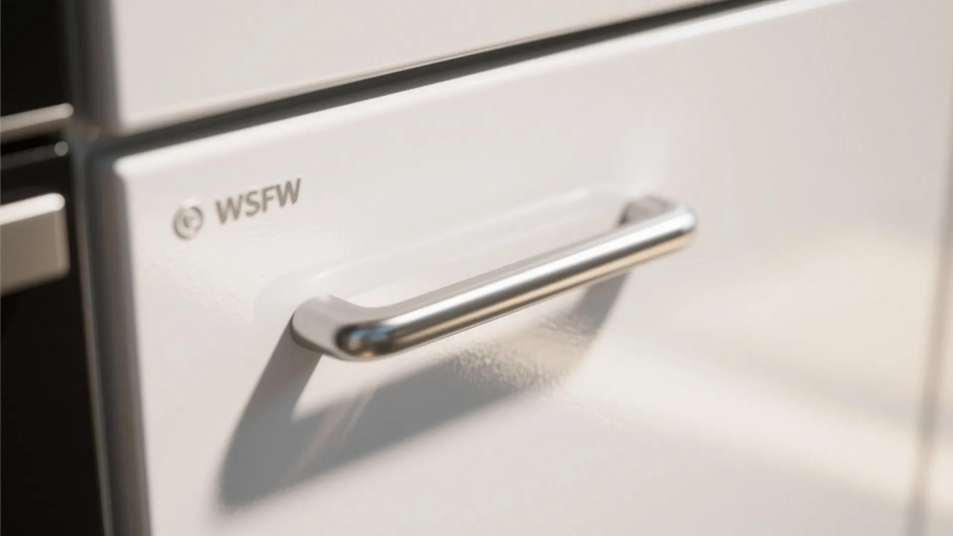 4. Glossy White with Stainless Accents