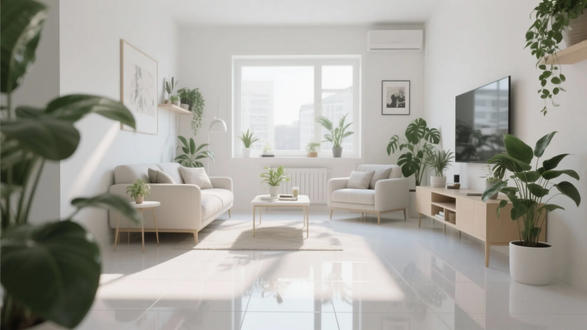 4. Glossy White Tiles for Brightness