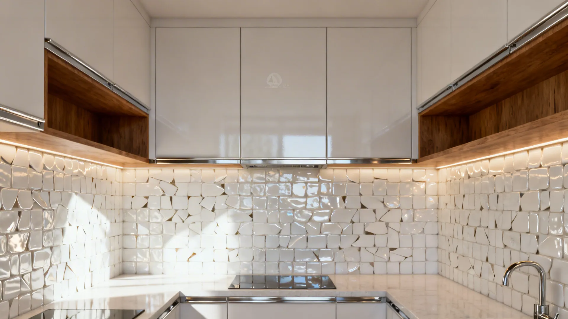 2) Glossy Zellige-Style Tiles for Light Bounce and Character