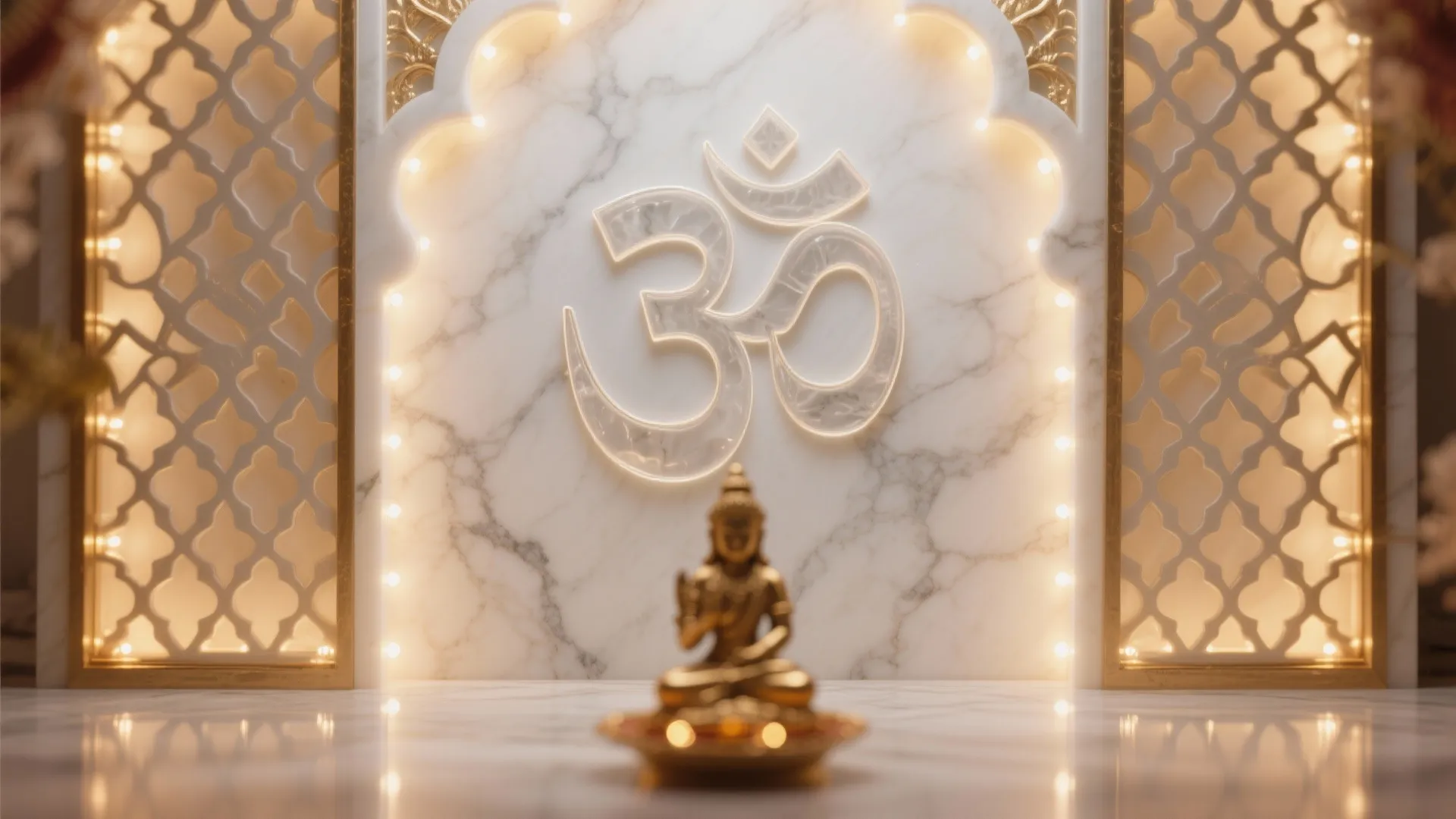 Stone, Jaali, or Acrylic Backdrops That Glow