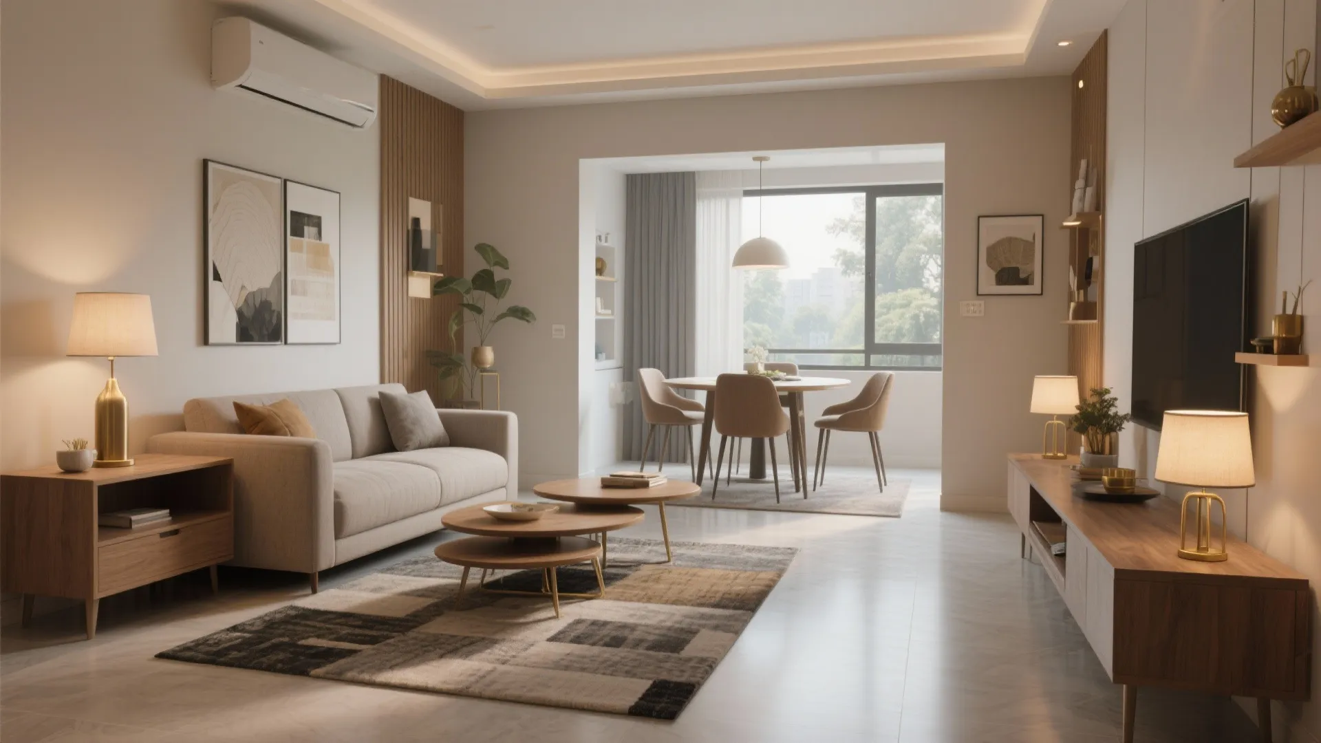 An L-shaped living–dining layout that actually flows