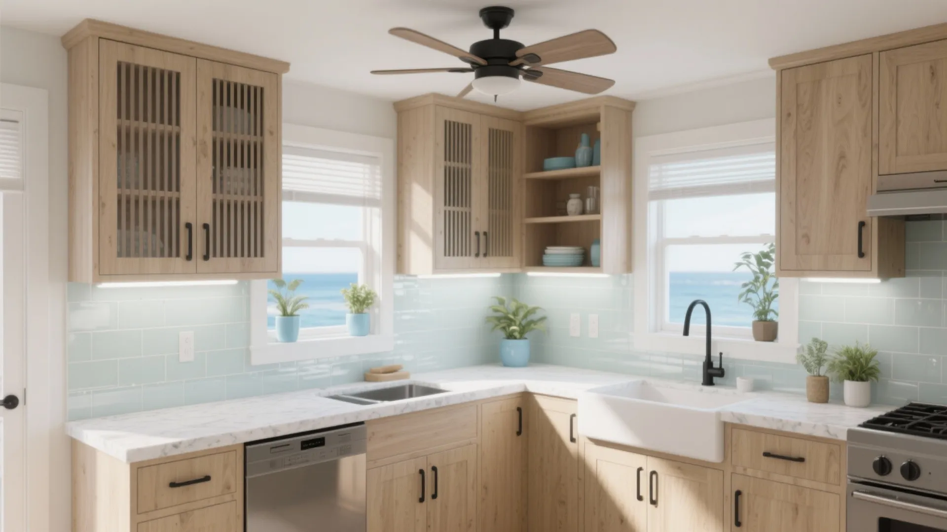 Moisture-Savvy Kitchen with Breezy Storage