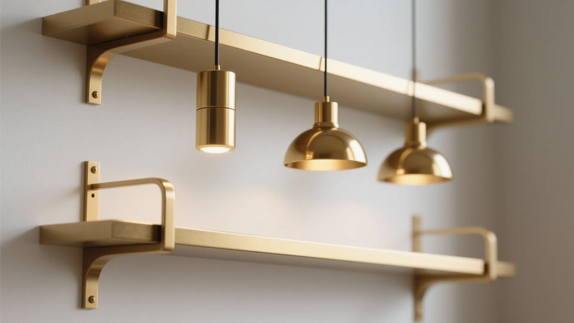 2. Gold as punctuation: light fixtures and accents
