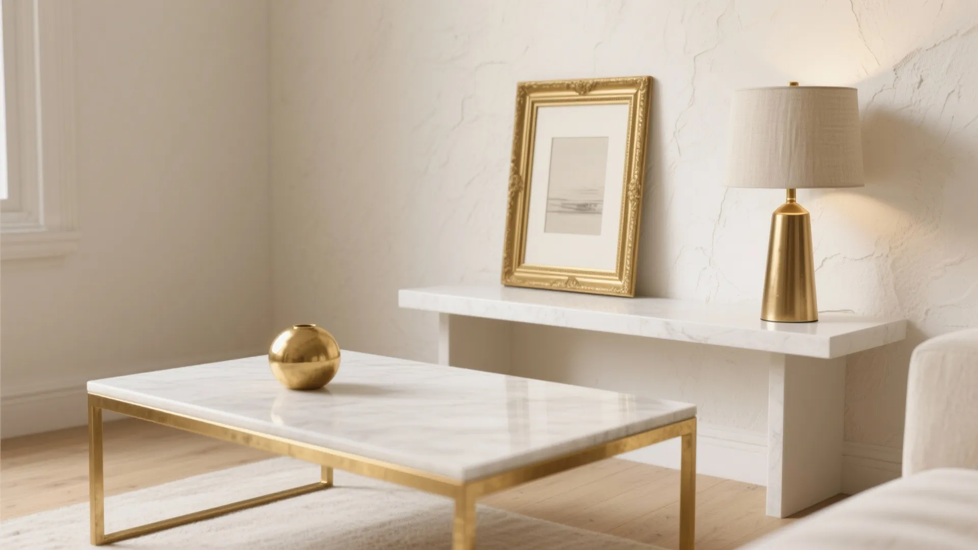 1. Bright Base, Bold Metal Accents