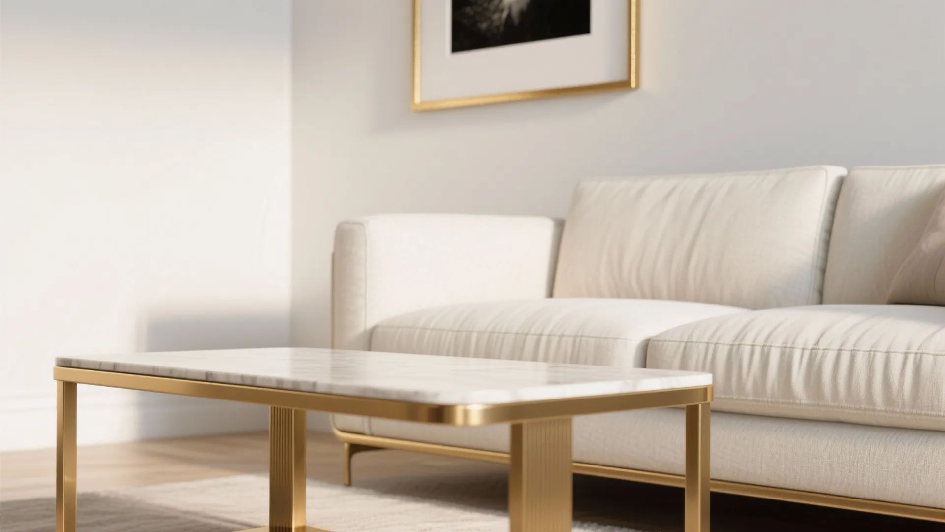 1. Bright backdrop, metallic accents