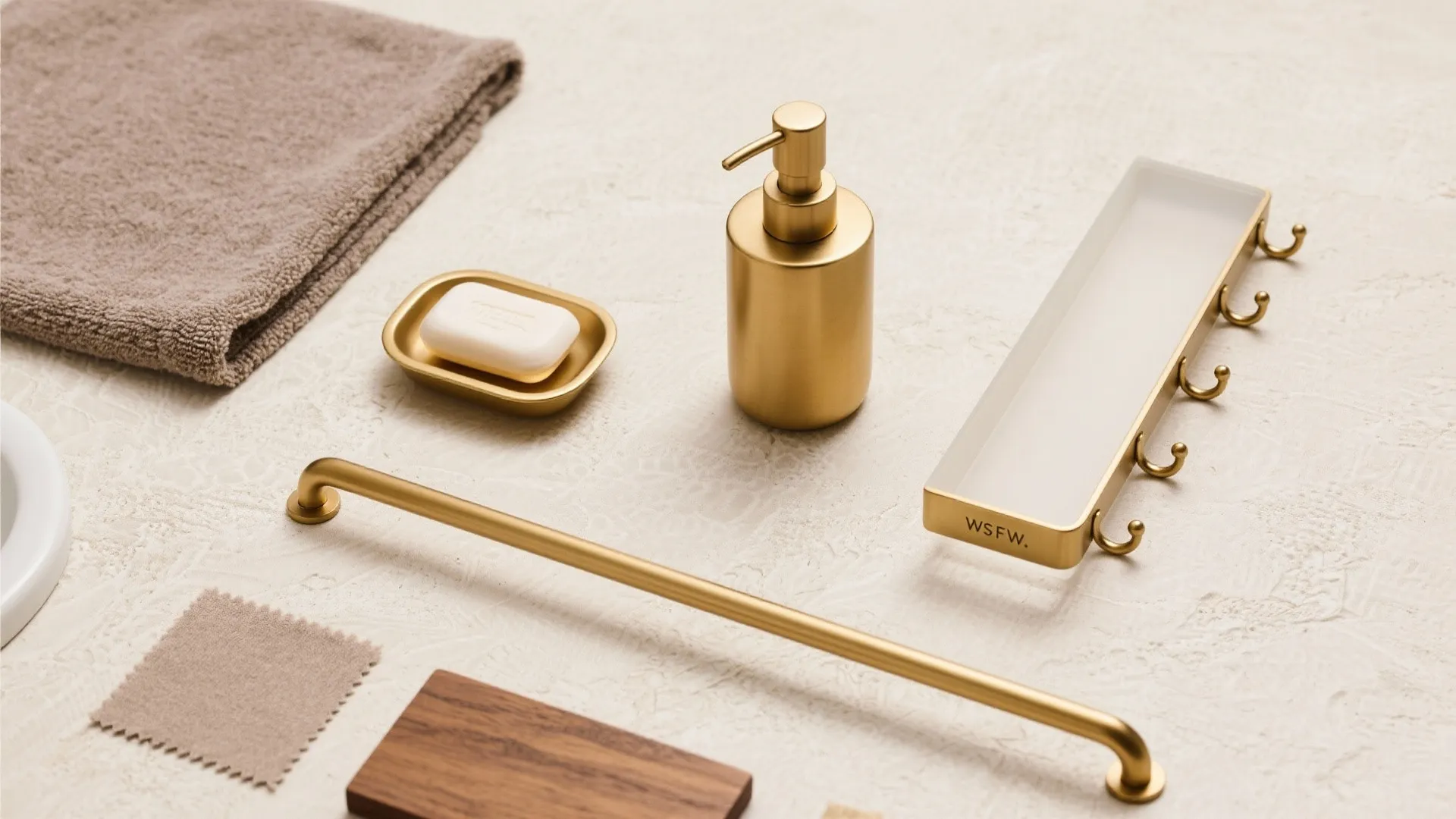 5. Small Gold Accents and Functional Storage