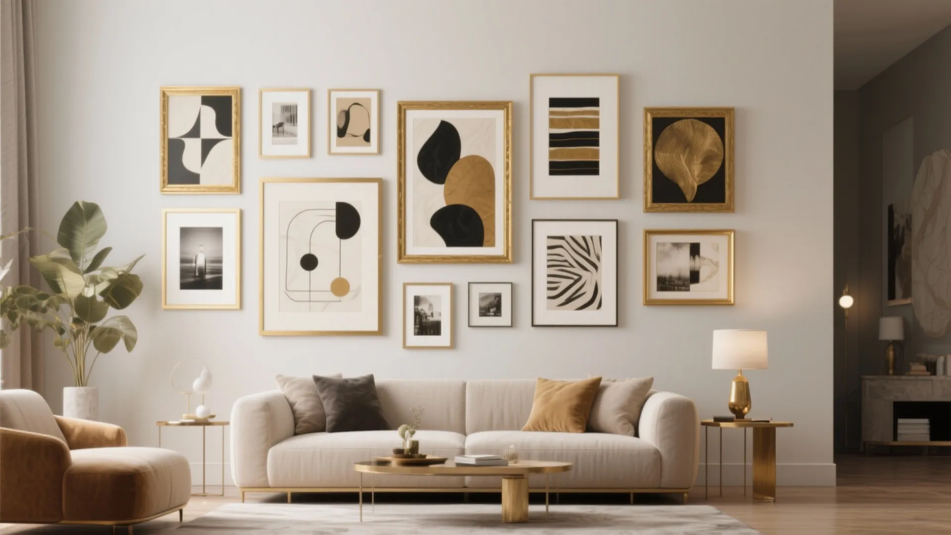 7. Statement Gold Art Frames