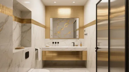 5 Gold Bathroom Tiles Ideas for Small Bathrooms