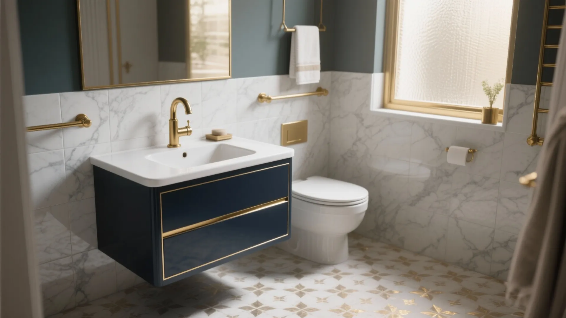 Gold Bathroom Decor: 5 Inspiring Ideas: Chic gold accents and practical tips for small bathrooms from a designer with 10+ years' experience