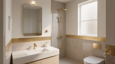 5 gold bathroom tiles ideas for small bathrooms