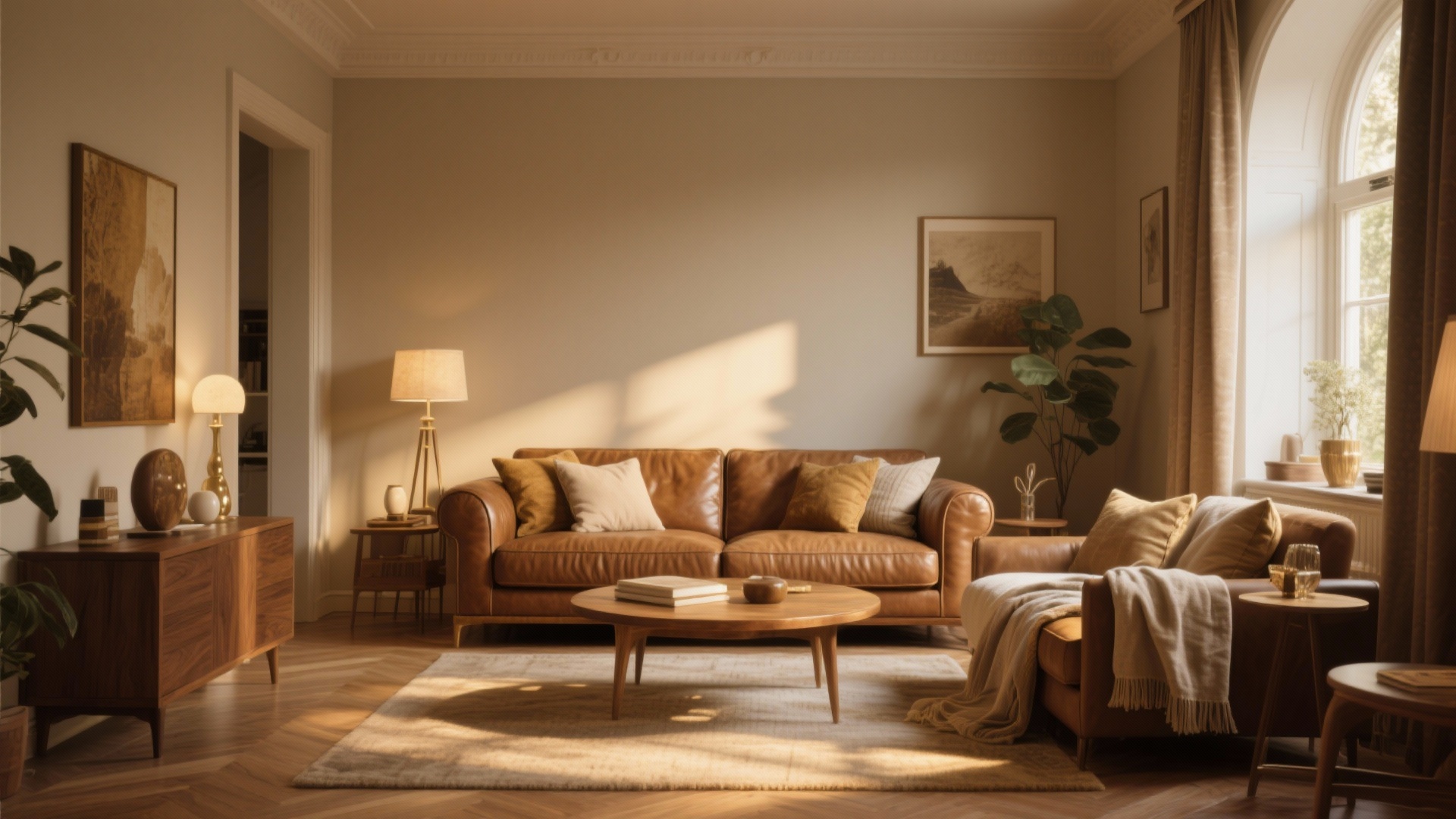 10 Gold Brown Living Room Ideas