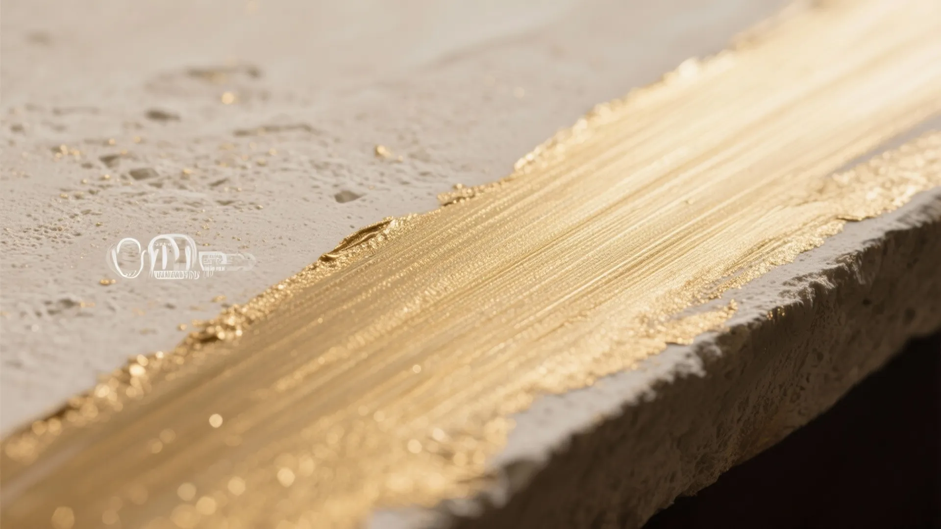 Soft-Brushed Gold Accent Wall with Tactile Paint