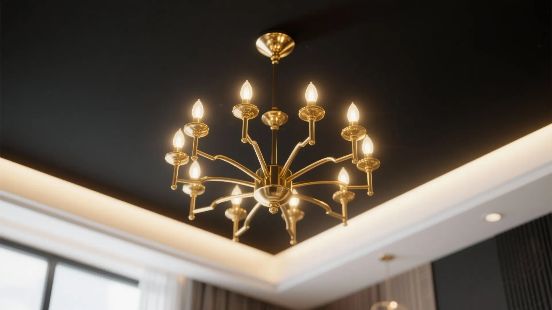 4. Statement Gold Light Fixture