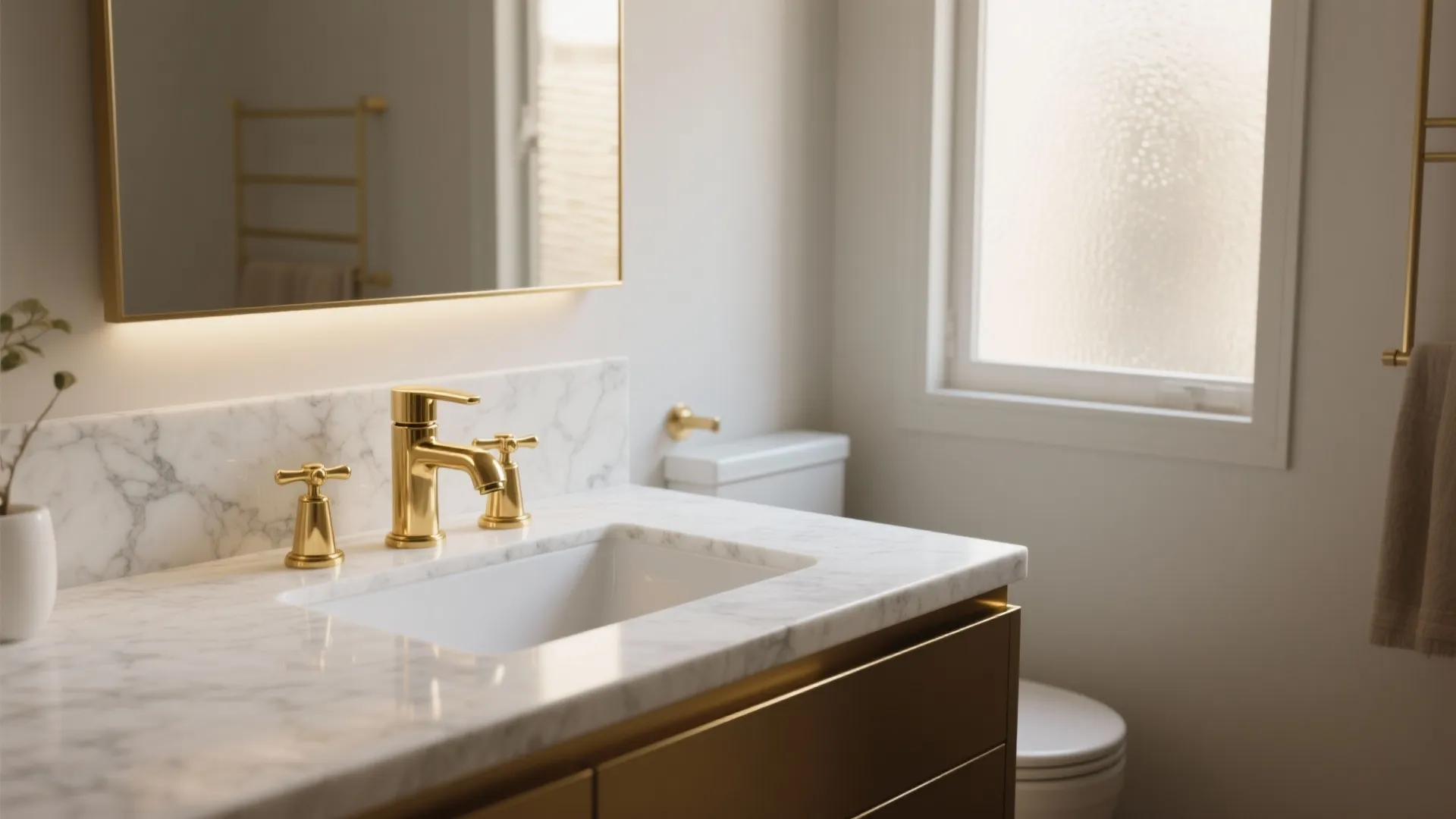 5 Gold Bathroom Faucet Ideas for 3-Hole Sinks