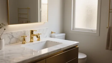 5 Gold Bathroom Faucet Ideas for 3-Hole Sinks