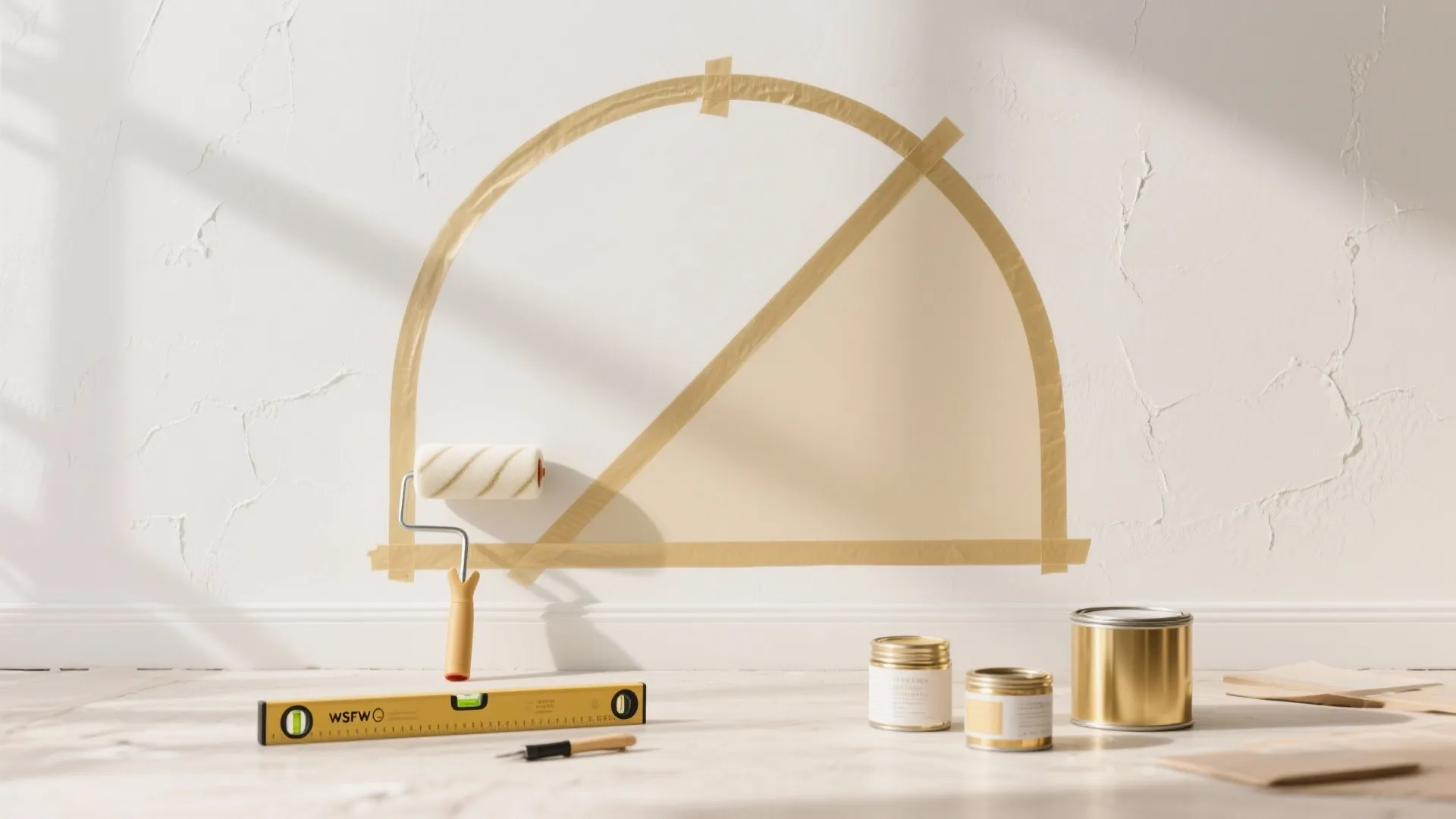 Painted Geometric Gold to Zone Space