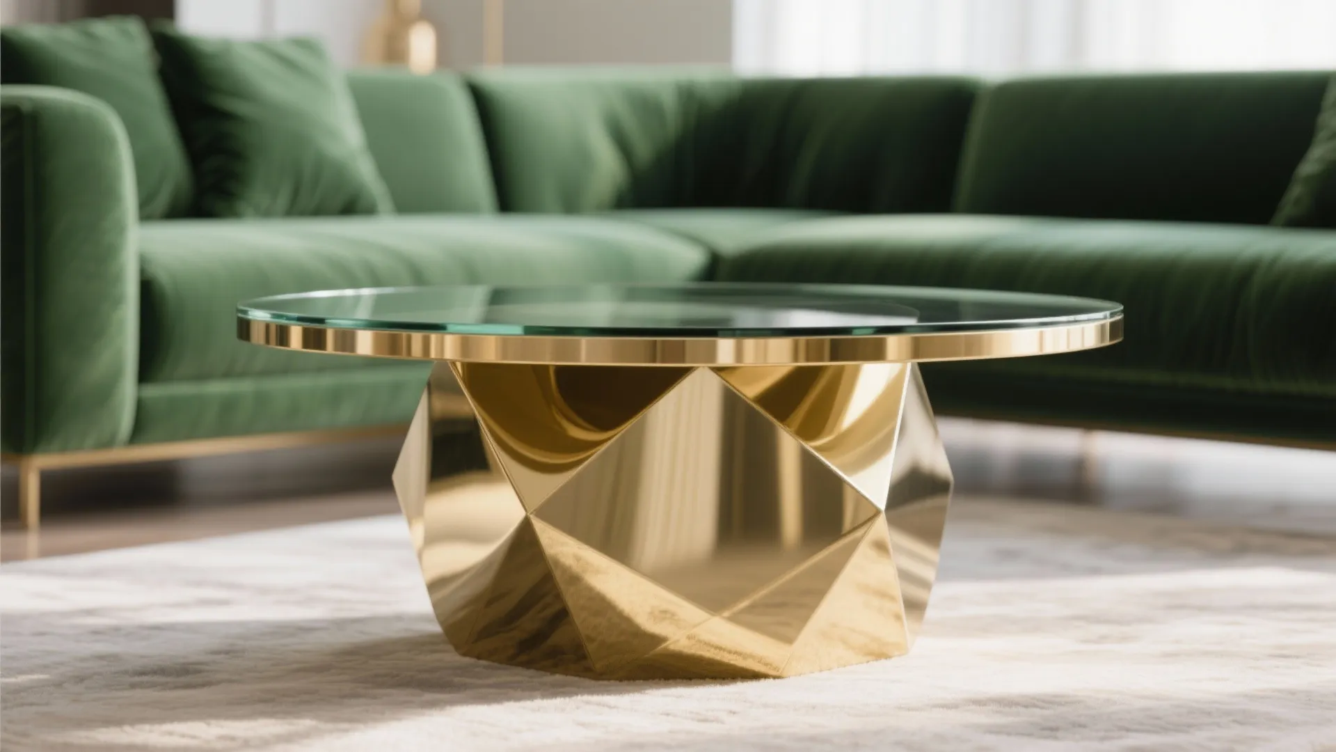 4. Gold Geometric Coffee Table