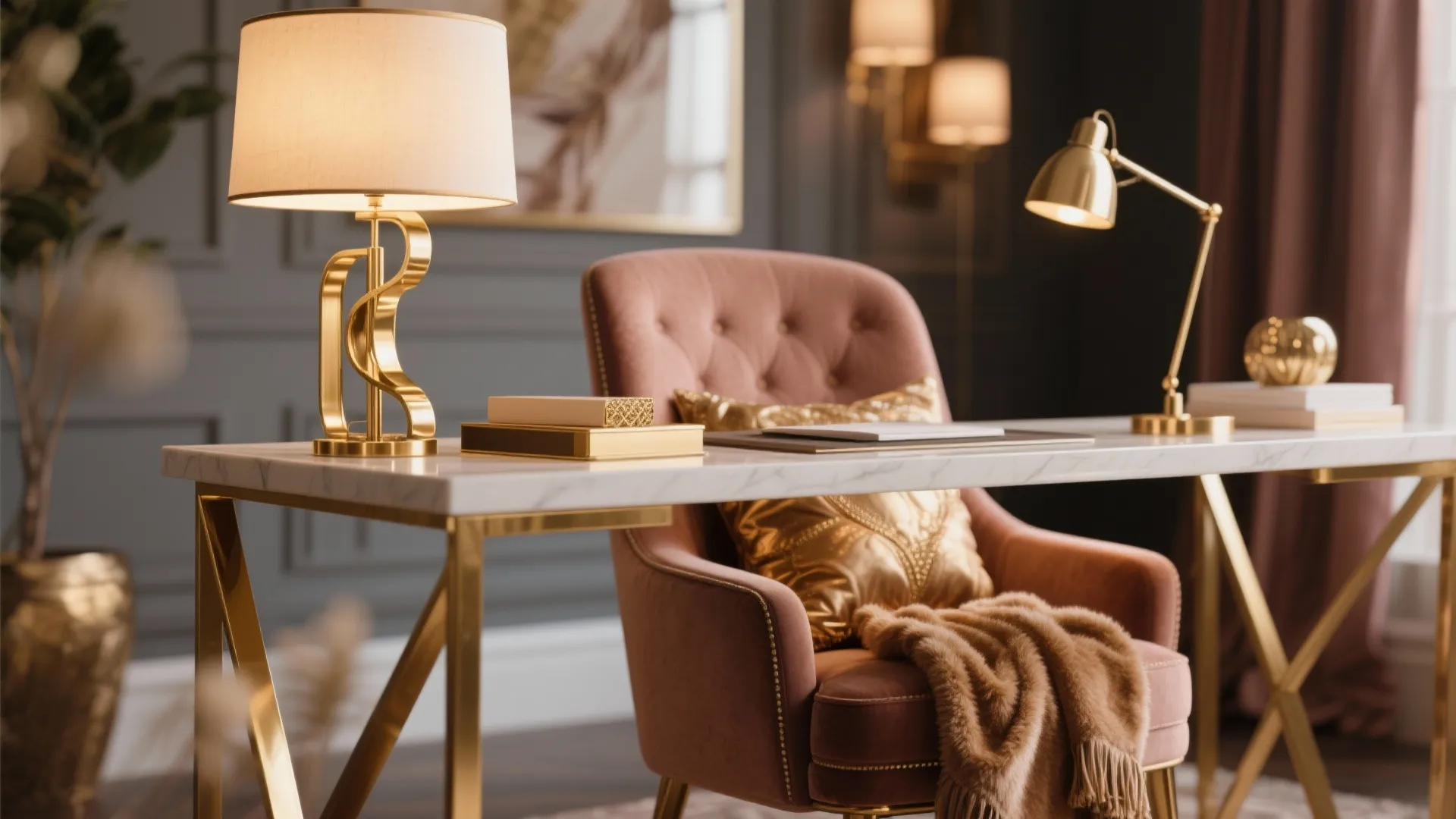 3. Glam with a Hint of Gold