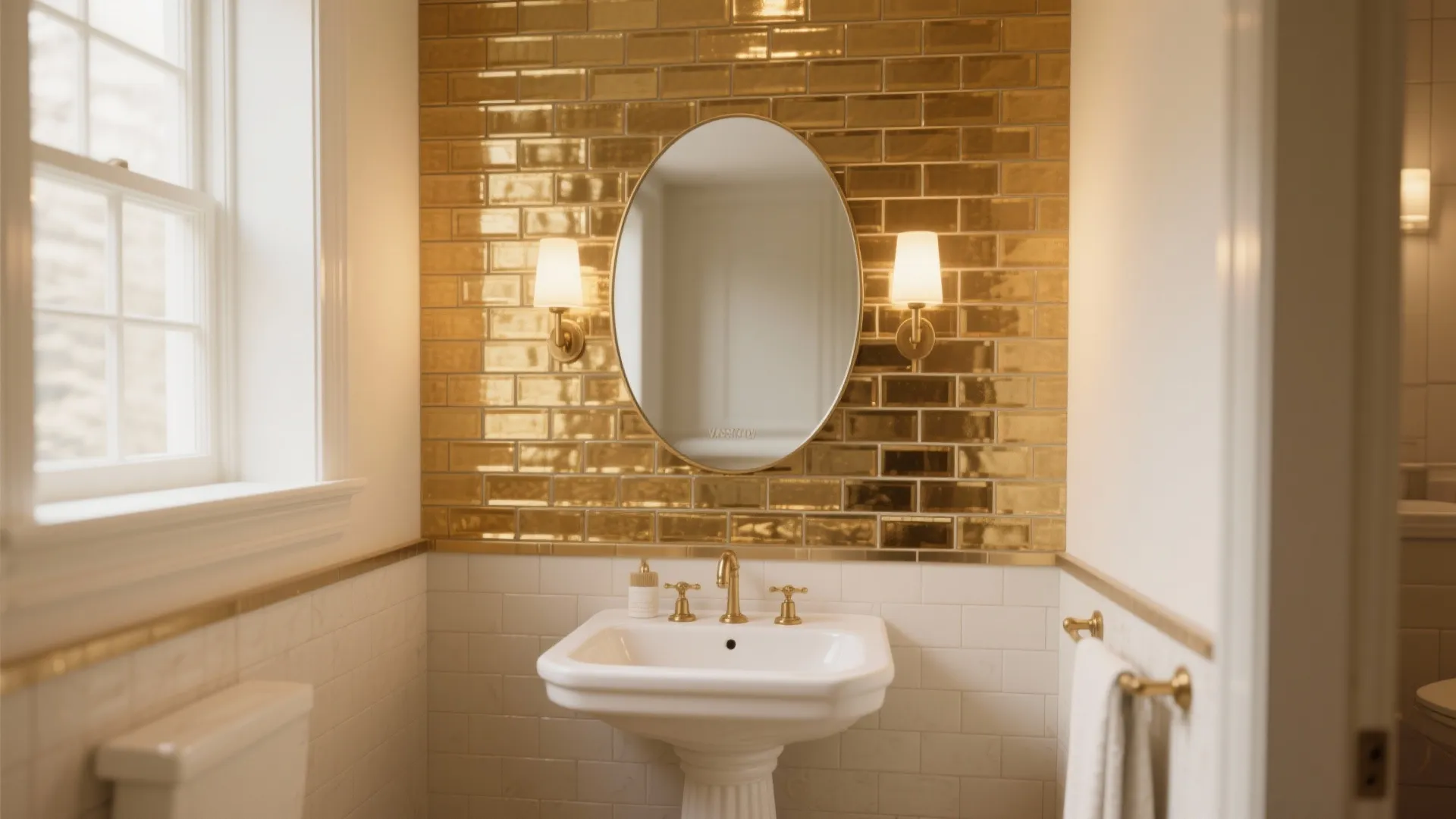Gold Glass Mosaic for Glow and Light Bounce
