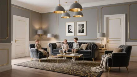 5 Gold and Grey Living Room Ideas