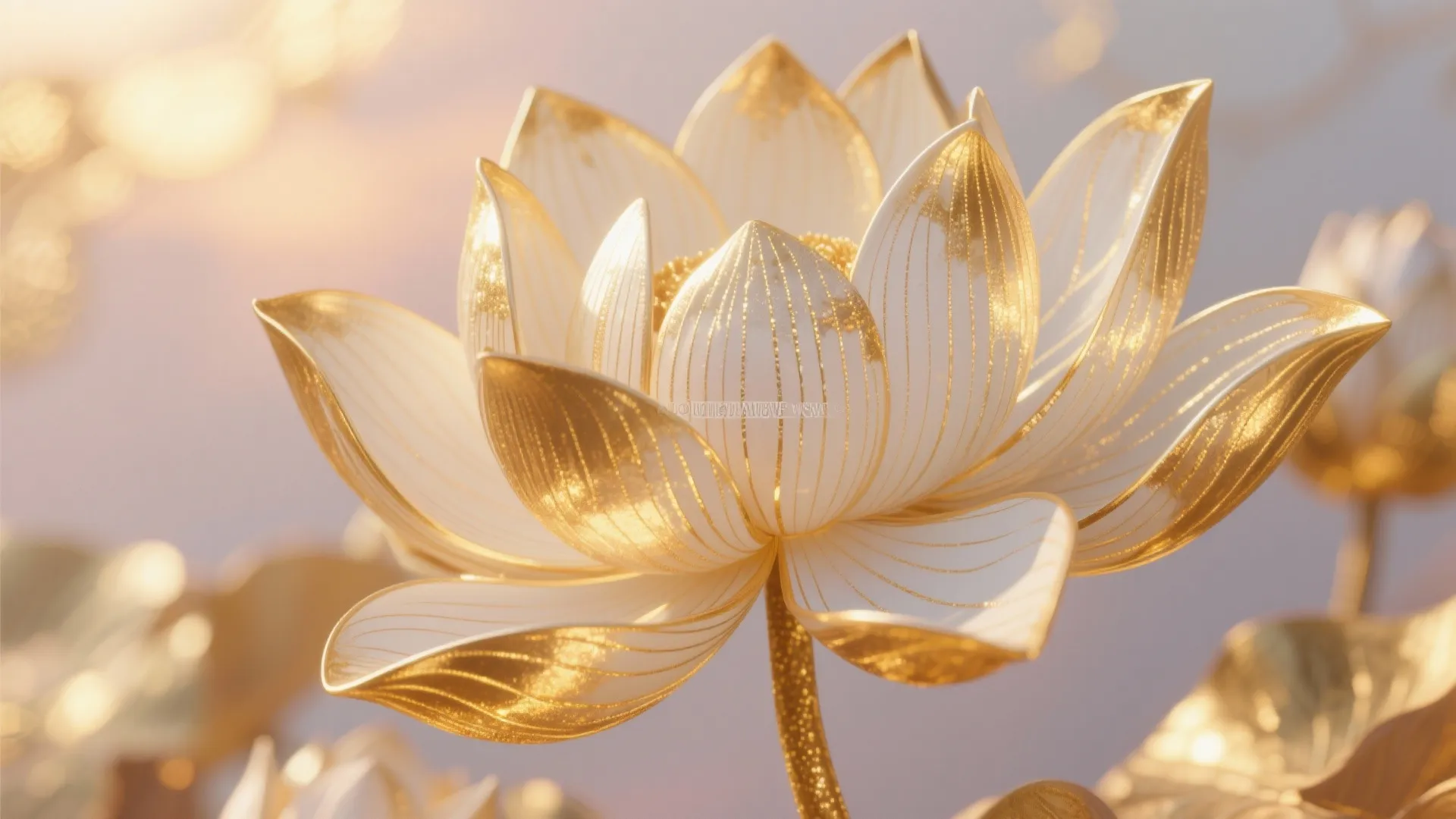 Metallic Accents in Floral Murals