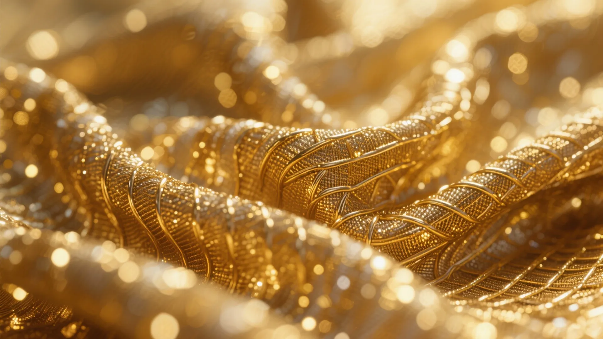 Gold with Metallic Thread Accents