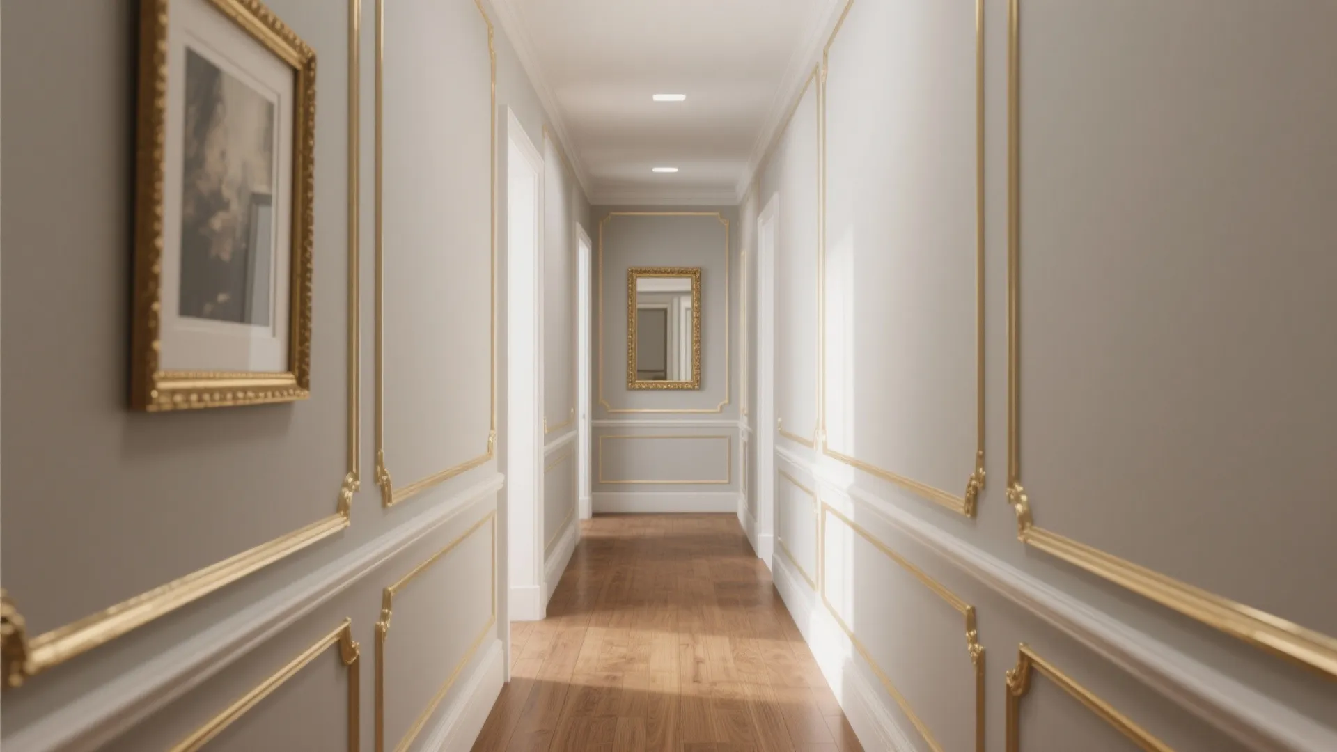 2) Gold Accents on Classic Molding