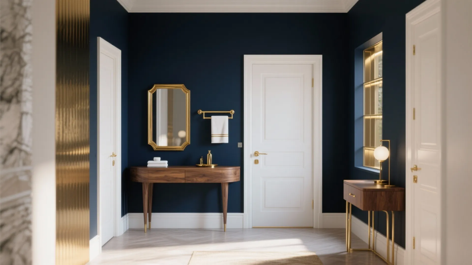 5. Mix gold with matte, dark colors for contrast