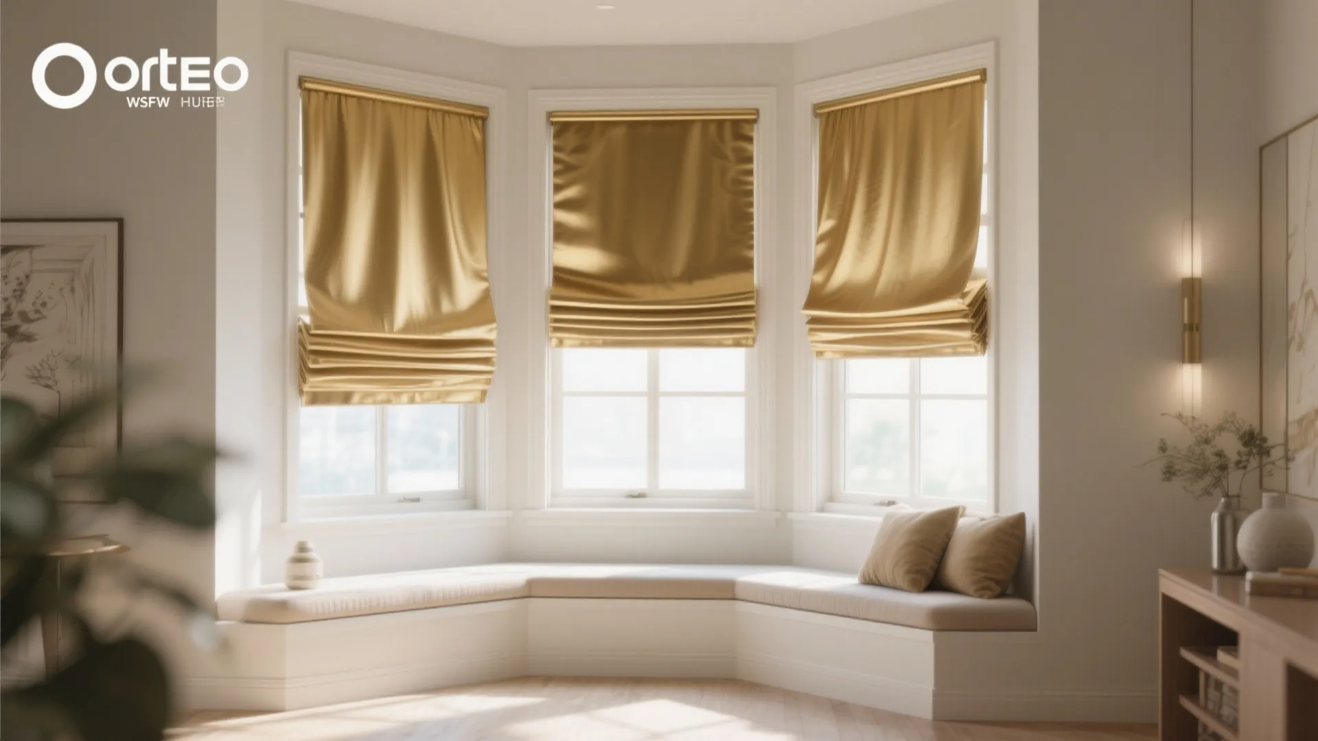 Gold Roman Shades